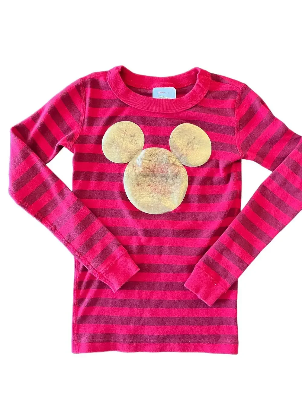 Hanna Andersson Mickey Mouse Red Stripe Pajama Top. Size 8